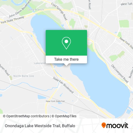 Onondaga Lake Westside Trail map