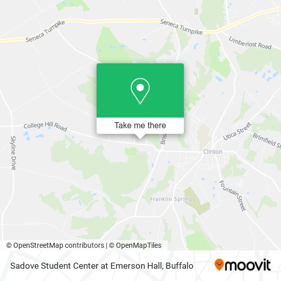 Sadove Student Center at Emerson Hall map