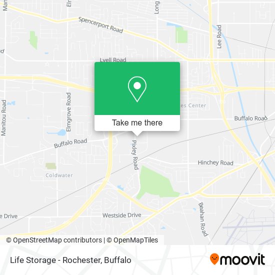 Mapa de Life Storage - Rochester