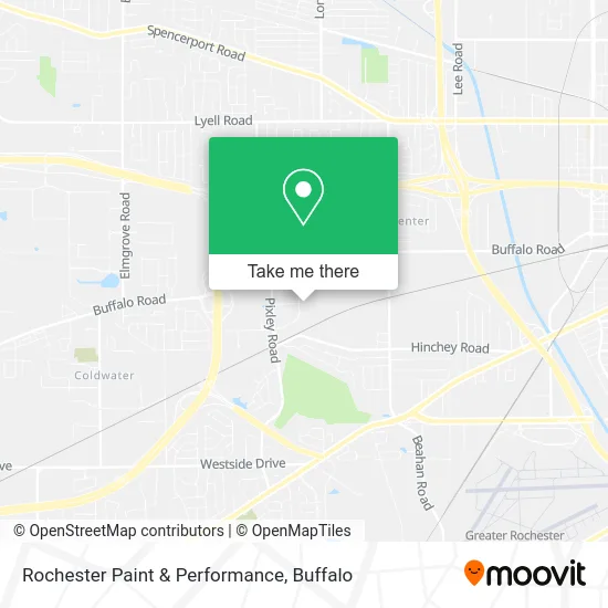 Rochester Paint & Performance map