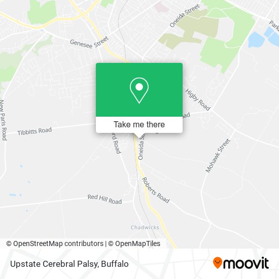 Upstate Cerebral Palsy map