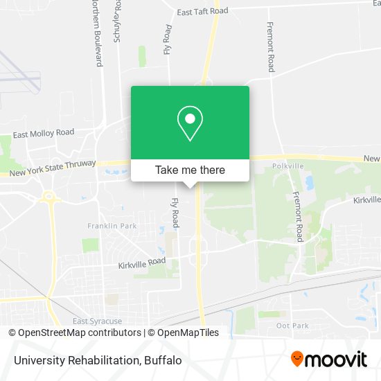 University Rehabilitation map