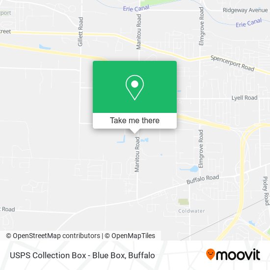 USPS Collection Box - Blue Box map