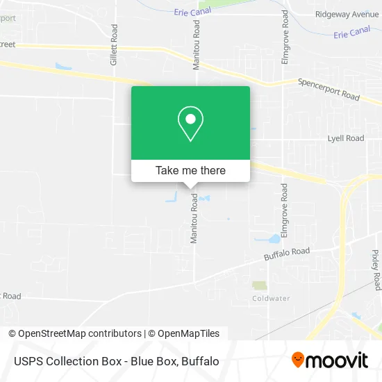USPS Collection Box - Blue Box map