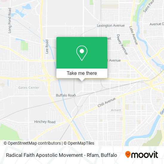 Mapa de Radical Faith Apostolic Movement - Rfam
