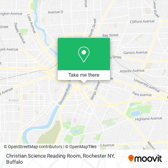 Christian Science Reading Room, Rochester NY map