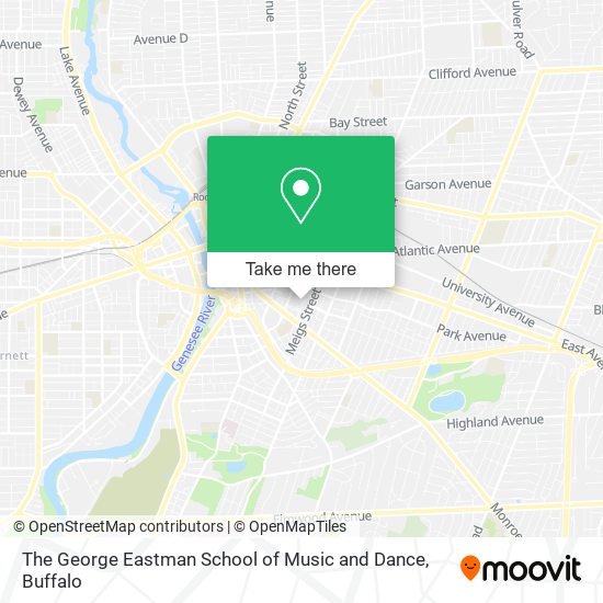 The George Eastman School of Music and Dance map