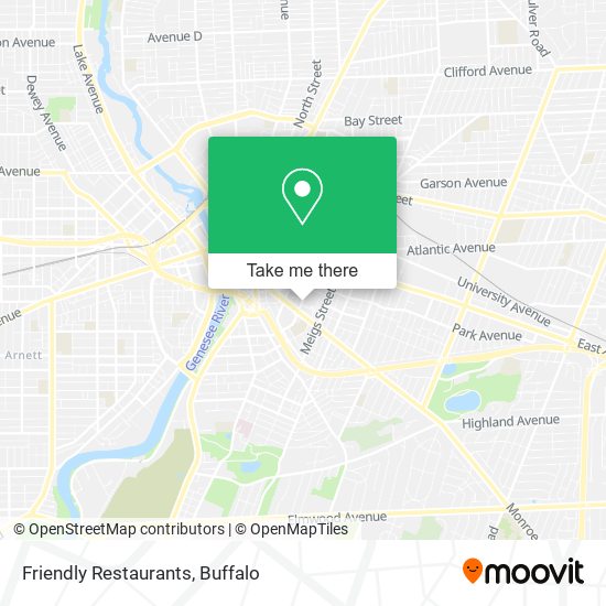 Friendly Restaurants map