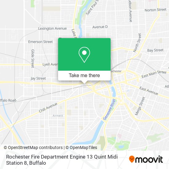 Rochester Fire Department Engine 13 Quint Midi Station 8 map