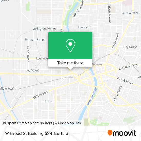 W Broad St Building 624 map