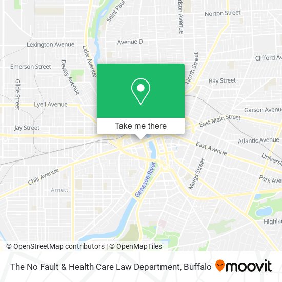 The No Fault & Health Care Law Department map