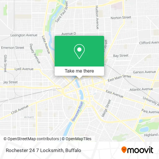 Rochester 24 7 Locksmith map