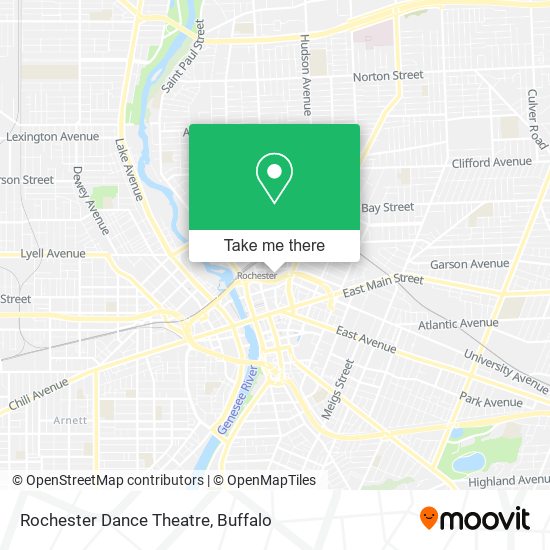 Mapa de Rochester Dance Theatre