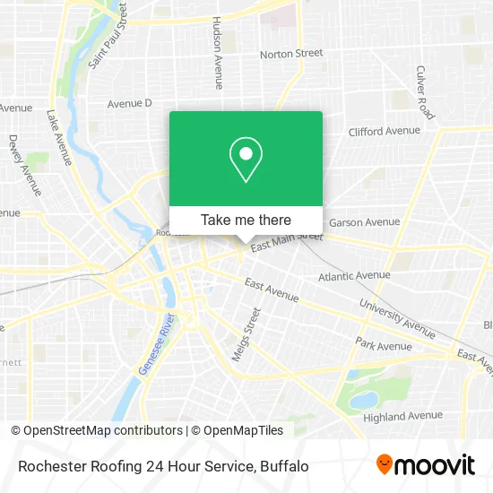 Rochester Roofing 24 Hour Service map