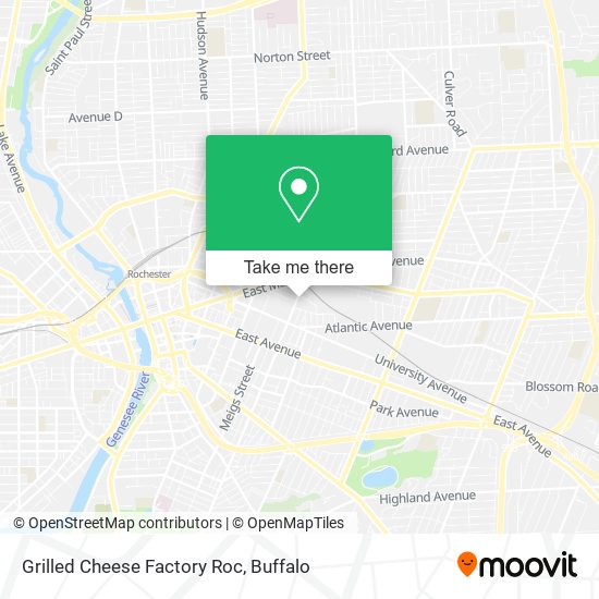 Grilled Cheese Factory Roc map