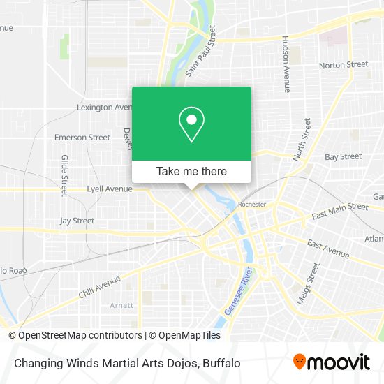 Mapa de Changing Winds Martial Arts Dojos