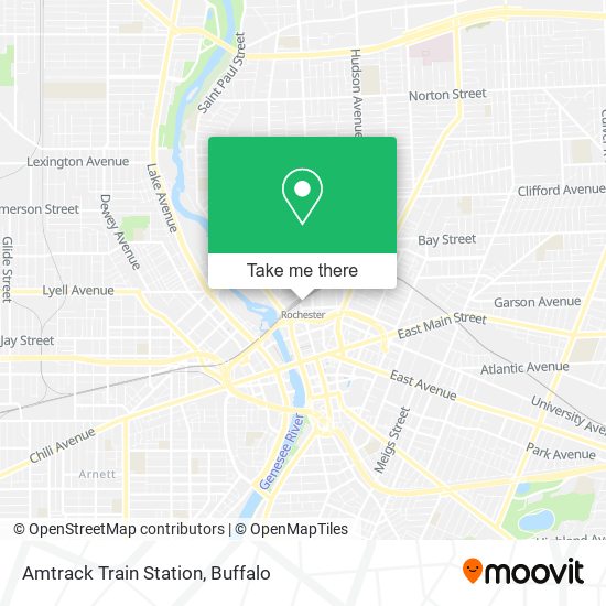 Mapa de Amtrack Train Station