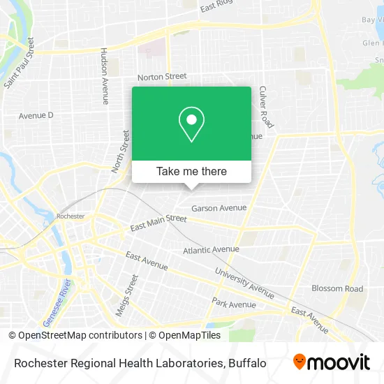 Rochester Regional Health Laboratories map