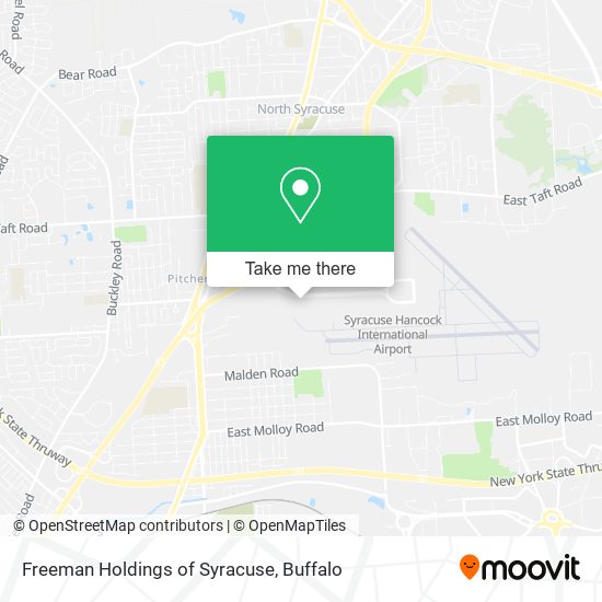 Freeman Holdings of Syracuse map