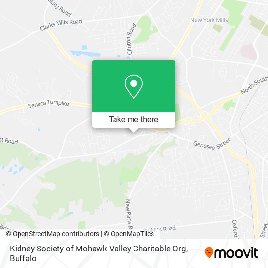 Kidney Society of Mohawk Valley Charitable Org map