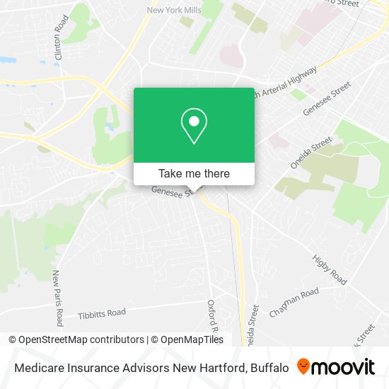 Mapa de Medicare Insurance Advisors New Hartford