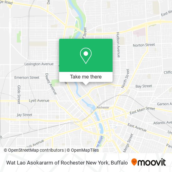 Wat Lao Asokararm of Rochester New York map