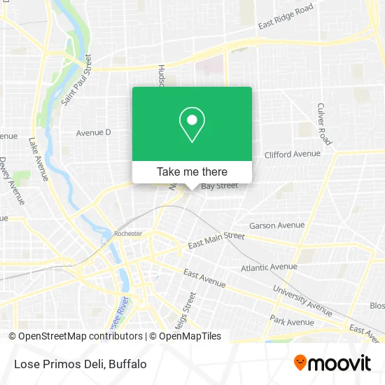 Lose Primos Deli map