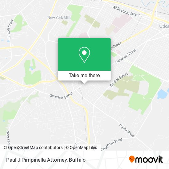 Mapa de Paul J Pimpinella Attorney