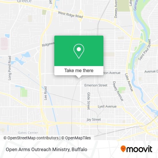 Mapa de Open Arms Outreach Ministry