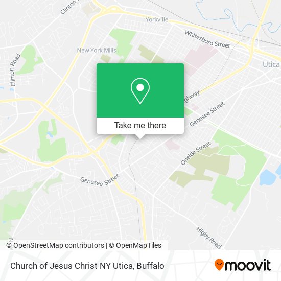 Church of Jesus Christ NY Utica map