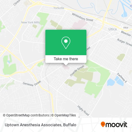 Uptown Anesthesia Associates map
