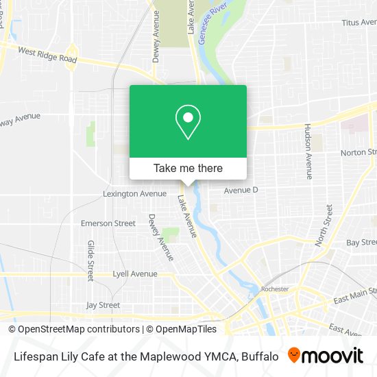 Lifespan Lily Cafe at the Maplewood YMCA map