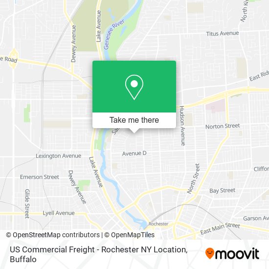 US Commercial Freight - Rochester NY Location map
