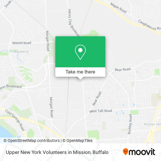 Upper New York Volunteers in Mission map