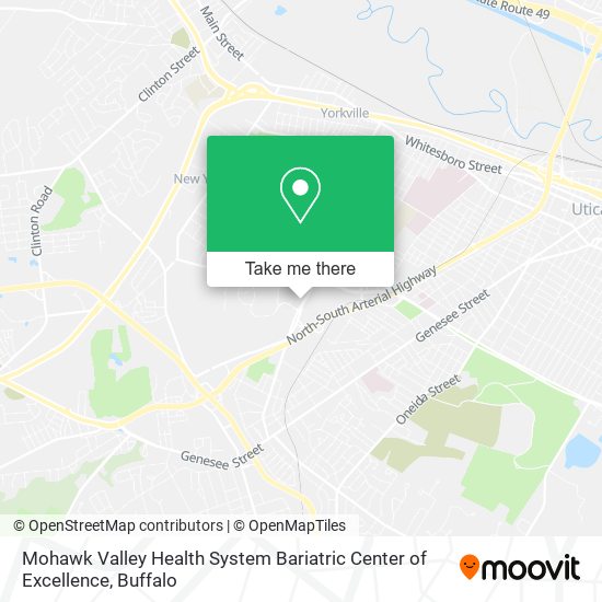 Mohawk Valley Health System Bariatric Center of Excellence map