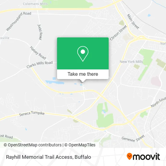 Rayhill Memorial Trail Access map