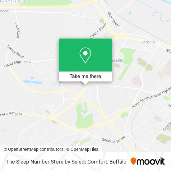 The Sleep Number Store by Select Comfort map