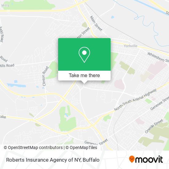 Mapa de Roberts Insurance Agency of NY