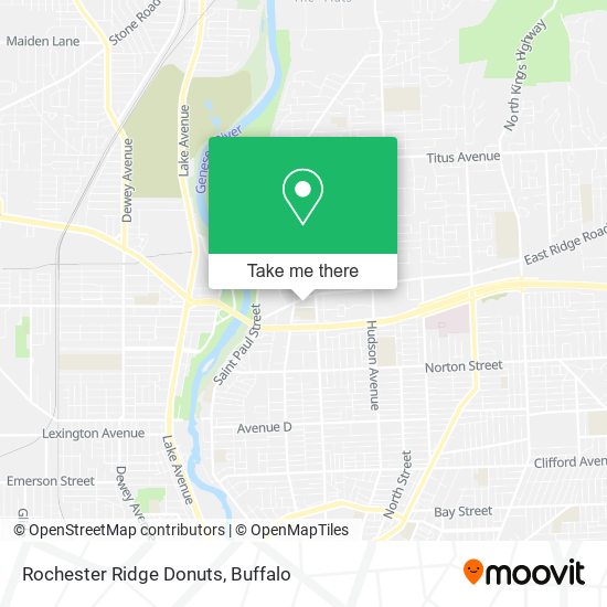 Mapa de Rochester Ridge Donuts