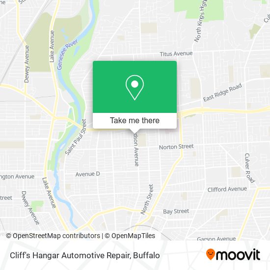 Cliff's Hangar Automotive Repair map