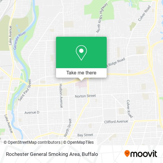 Mapa de Rochester General Smoking Area