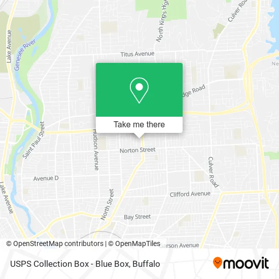 USPS Collection Box - Blue Box map