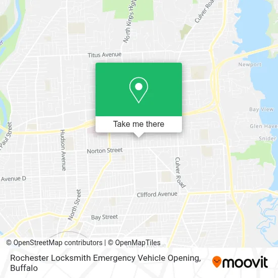 Rochester Locksmith Emergency Vehicle Opening map