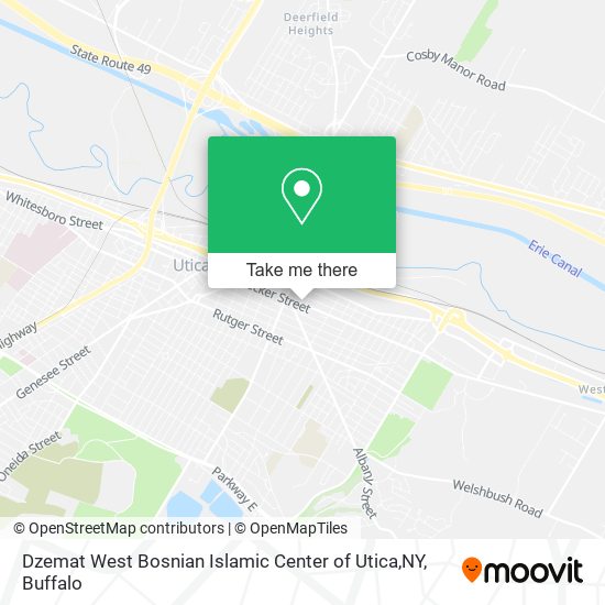 Mapa de Dzemat West Bosnian Islamic Center of Utica,NY