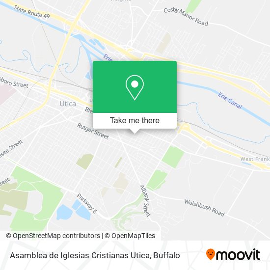Asamblea de Iglesias Cristianas Utica map
