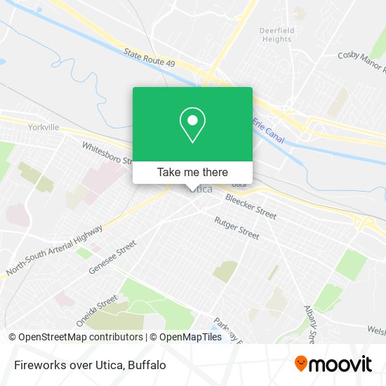 Fireworks over Utica map