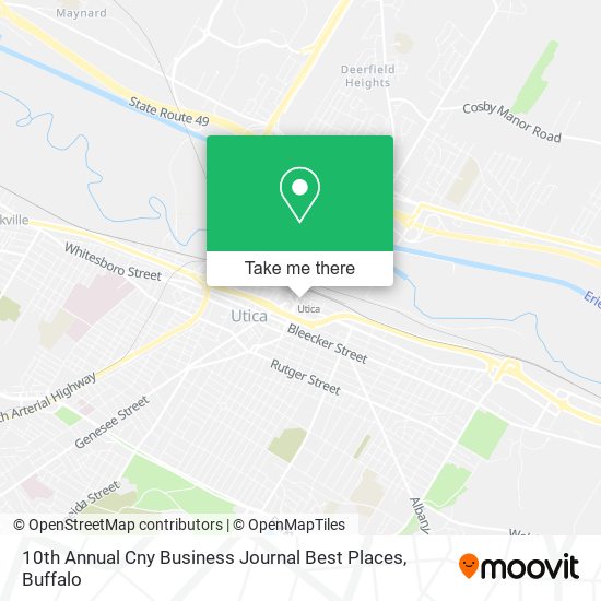 10th Annual Cny Business Journal Best Places map