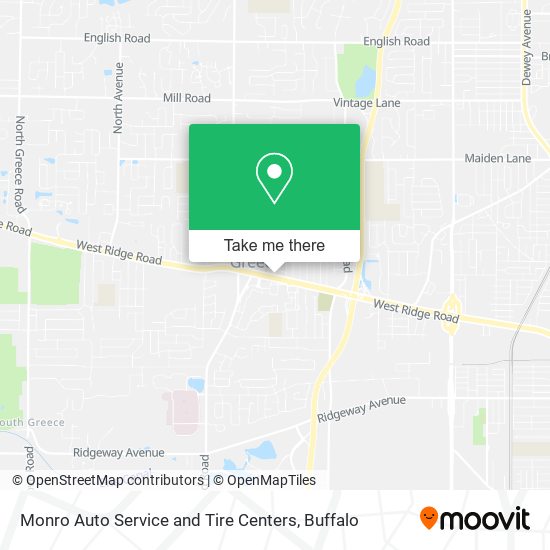 Monro Auto Service and Tire Centers map