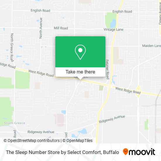 The Sleep Number Store by Select Comfort map