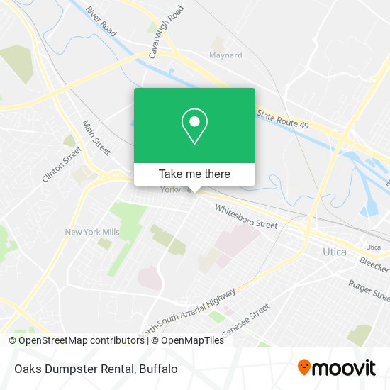 Oaks Dumpster Rental map